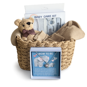 Brown Teddy Mom & Baby Gift Set