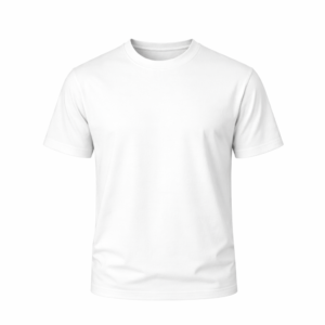 Manfinity Homme Men's Solid Color White Round Neck Short Sleeve T-Shirt