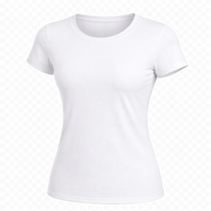 Women's Plain White Short Sleeve Round Neck T-Shirt